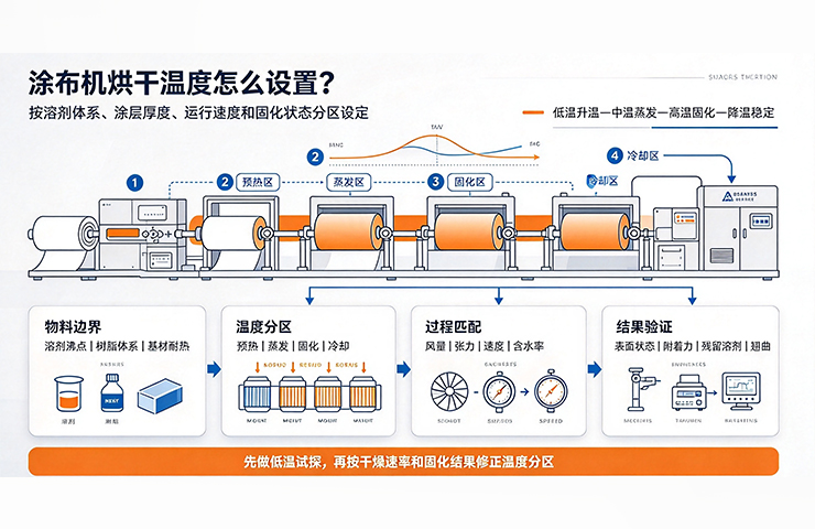 涂布机烘干温度怎么设置？基材、涂料、速度、风量匹配方法